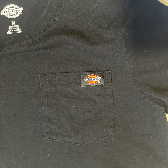 Women’s Black Dickies Crop T-shirt size M - Picture 3 of 3